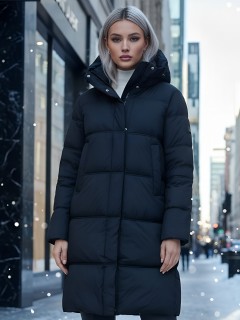 Купить пальто утепленное женское оптом от производителя зимнее недорого в Омске 7618Ch