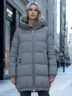 Купить куртки женские модные стеганные большого размера оптом от производителя зимние недорого в Екатеринбурге 7619K
