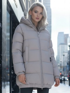 Купить куртки женские модные стеганные большого размера оптом от производителя зимние недорого в Екатеринбурге 7619SK