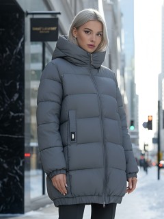 Купить куртки женские модные стеганные большого размера оптом от производителя зимние недорого в Екатеринбурге 7619TC