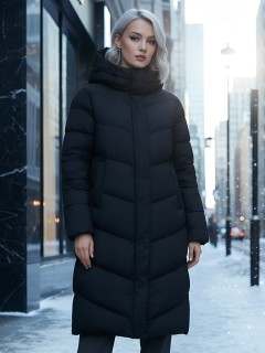 Купить пальто утепленное женское оптом от производителя зимнее недорого в Омске 7623Ch