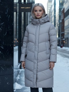 Купить пальто утепленное женское оптом от производителя зимнее недорого в Омске 7623Sr