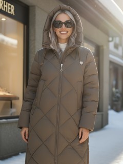 Купить пальто утепленное женское оптом от производителя зимнее недорого в Омске 7637K