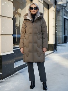 Купить пальто утепленное стеганное женское оптом от производителя зимнее недорого в Омске 7638K