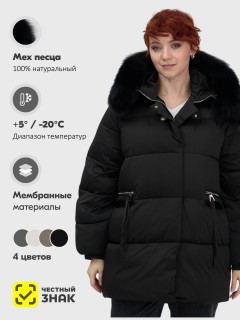 Купить куртки женские модные из натурального меха песец оптом от производителя зимние недорого в Екатеринбурге 7639Ch