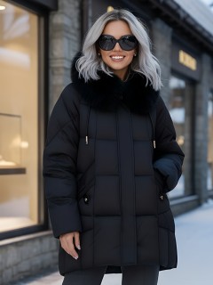 Купить куртки женские модные стеганные  больших размеров оптом от производителя зимние недорого в Екатеринбурге 7660Ch