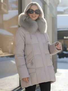 Купить куртки женские модные стеганные  больших размеров оптом от производителя зимние недорого в Екатеринбурге 7660SK