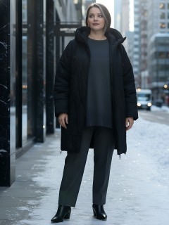 Купить пальто утепленное женское оптом от производителя зимнее недорого в Екатеринбурге 7699Ch