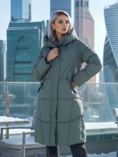 Купить пальто утепленное женское оптом от производителя зимнее недорого в Омске 7709Kh