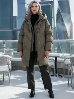 Купить пальто двубортное утепленное женское оптом от производителя зимнее недорого в Омске 7732SK