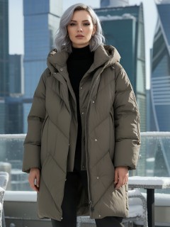 Купить пальто двубортное утепленное женское оптом от производителя зимнее недорого в  Красноярске 7732SK