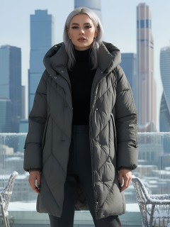 Купить пальто двубортное утепленное женское оптом от производителя зимнее недорого в  Красноярске 7732Z
