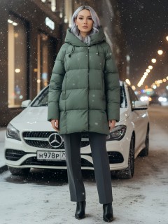 Купить куртки женские модные двубортные оптом от производителя зимние недорого в Самаре 7736Kh