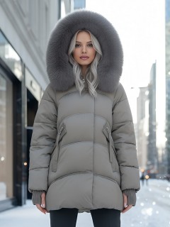 Купить куртки женские модные стеганные  больших размеров оптом от производителя зимние недорого в Екатеринбурге 7737K