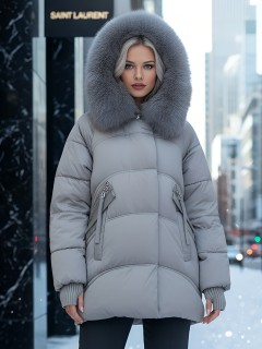 Купить куртки женские модные стеганные  больших размеров оптом от производителя зимние недорого в Екатеринбурге 7737SK