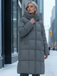 Купить пальто утепленное женское оптом от производителя зимнее недорого в Омске 7741TC