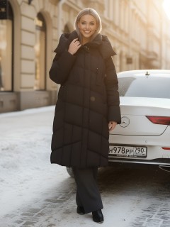 Купить пальто утепленное женское оптом от производителя зимнее недорого в Омске 7748Ch