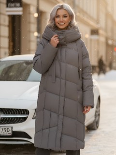 Купить пальто утепленное женское оптом от производителя зимнее недорого в Омске 7748TC