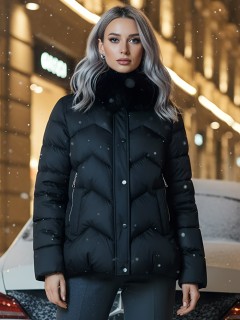 Купить куртки женские модные из натурального меха песец оптом от производителя зимние недорого в Екатеринбурге 7759Ch