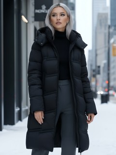 Купить пальто утепленное женское оптом от производителя зимнее недорого в Самаре 7779Ch