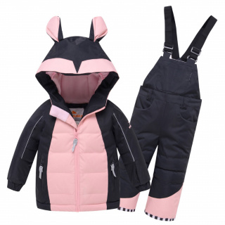 Детский зимний костюм горнолыжный черного цвета купить оптом в интернет магазине MTFORCE 9002Ch