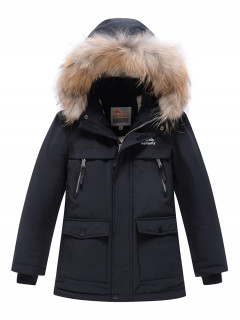 Купить оптом куртку парку подростковую для мальчика зимнюю недорого в Москве 9235Ch