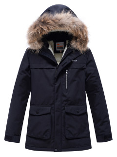 Купить оптом куртку парку подростковую для мальчика зимнюю недорого в Москве 9241Ch