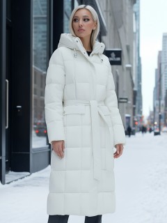 Купить пальто куртку женскую утепленную с капюшоном зимнюю оптом от производителя недорого в Воронеже 9609B