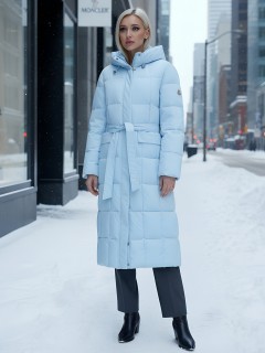 Купить пальто куртку женскую утепленную с капюшоном зимнюю оптом от производителя недорого в Воронеже 9609Gl