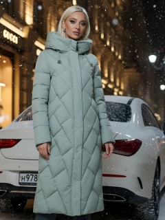 Купить пальто куртку женскую утепленную с капюшоном зимнюю оптом от производителя недорого в Воронеже 9612Z