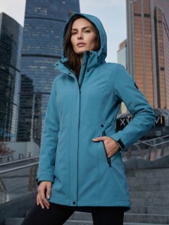 Парка женская софтшелл виндстоппер с капюшоном купить оптом от производителя недорого в Новосибирске МТФОРС 9614_1Br