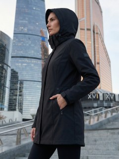 Парка женская софтшелл виндстоппер с капюшоном купить оптом от производителя недорого в Новосибирске МТФОРС 9614_1Ch