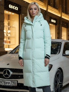 Купить пальто куртку женскую утепленную с капюшоном зимнюю оптом от производителя недорого в Воронеже 9615Br