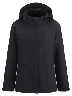 Ветровка женская софтшелл виндстоппер с капюшоном купить оптом от производителя недорого в  Красноярске 9616_1Ch