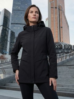 Ветровка женская софтшелл виндстоппер с капюшоном купить оптом от производителя недорого в Новосибирске 9616_1Ch