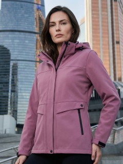 Ветровка женская софтшелл виндстоппер с капюшоном купить оптом от производителя недорого в Новосибирске 9616_1M