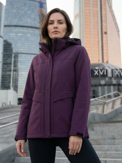 Ветровка женская софтшелл виндстоппер с капюшоном купить оптом от производителя недорого в Новосибирске 9616_1TF