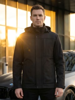 Ветровка мужская софтшелл виндстоппер с капюшоном купить оптом от производителя недорого в Нижнем Новгороде 9617_1Ch