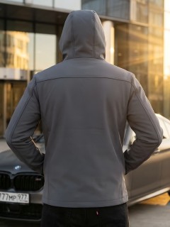 Ветровка мужская софтшелл виндстоппер с капюшоном купить оптом от производителя недорого в Омске 9617_1TC