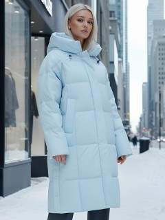 Купить пальто куртку женскую утепленную с капюшоном зимнюю оптом от производителя недорого в Баку 9619Gl
