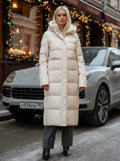 Купить пальто куртку женскую утепленную с капюшоном зимнюю оптом от производителя недорого в Новосибирске 9620B