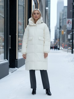 Купить куртку женскую с капюшоном зимнюю  стеганную оптом от производителя недорого в Екатеринбурге 9621B