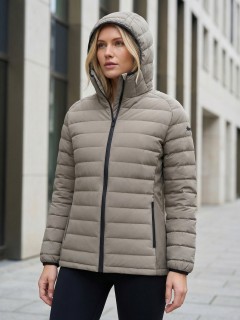 Куртка женская гибридная стёганая с графеновой подкладкой купить оптом от производителя в Перми 9622_1B