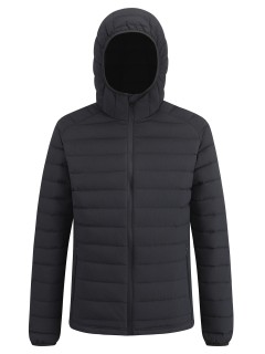 Куртка мужская стёганая с капюшоном с графеновой подкладкой черного цвета 9623_1Ch