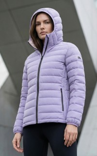 Куртка женская стёганая с капюшоном с графеновой подкладкой купить оптом от производителя в Самаре 9624_1Sn
