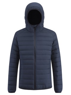 Куртка мужская стёганая с капюшоном с графеновой подкладкой темно-синего цвета 9625_1TS