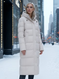 Купить пальто куртку женскую утепленную с капюшоном зимнюю оптом от производителя недорого в Воронеже 9627B