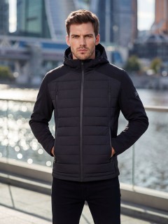 Куртка мужская гибридная стёганая с графеновой подкладкой купить оптом от производителя в Нижнем Новгороде 9627_1Ch