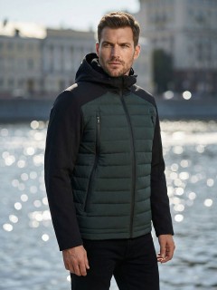 Куртка мужская гибридная стёганая с графеновой подкладкой купить оптом от производителя в Нижнем Новгороде 9627_1Kh