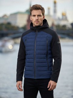 Куртка мужская гибридная стёганая с графеновой подкладкой купить оптом от производителя в Нижнем Новгороде 9627_1S